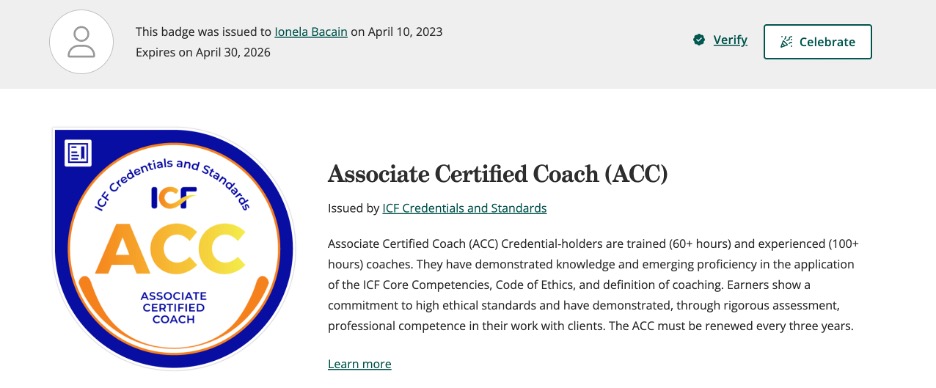 Associate Certified Coach